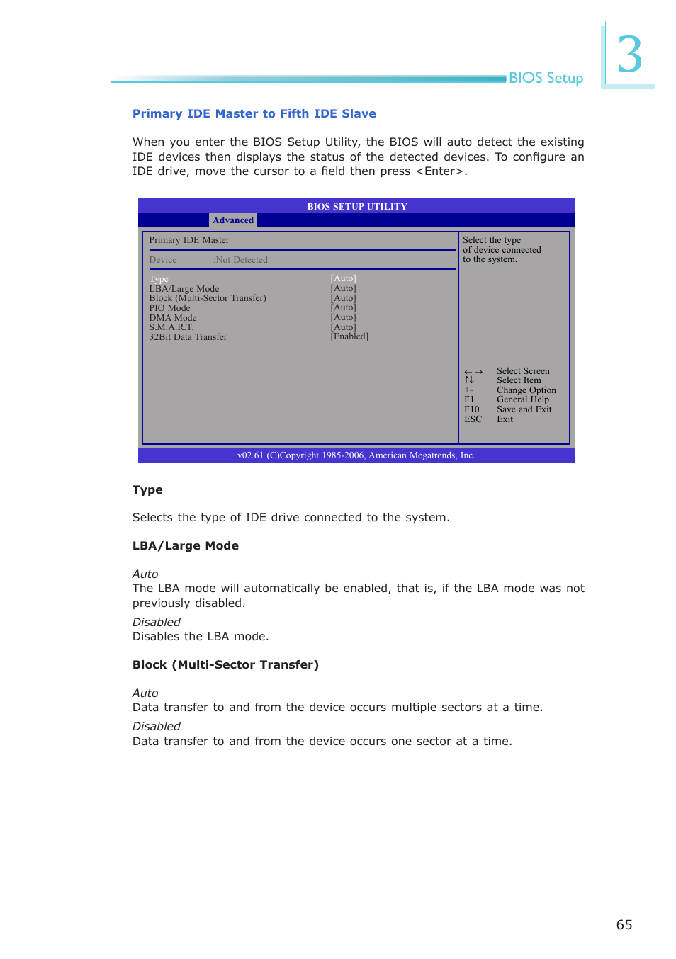 Bios setup | DFI CA331-NR User Manual | Page 65 / 131