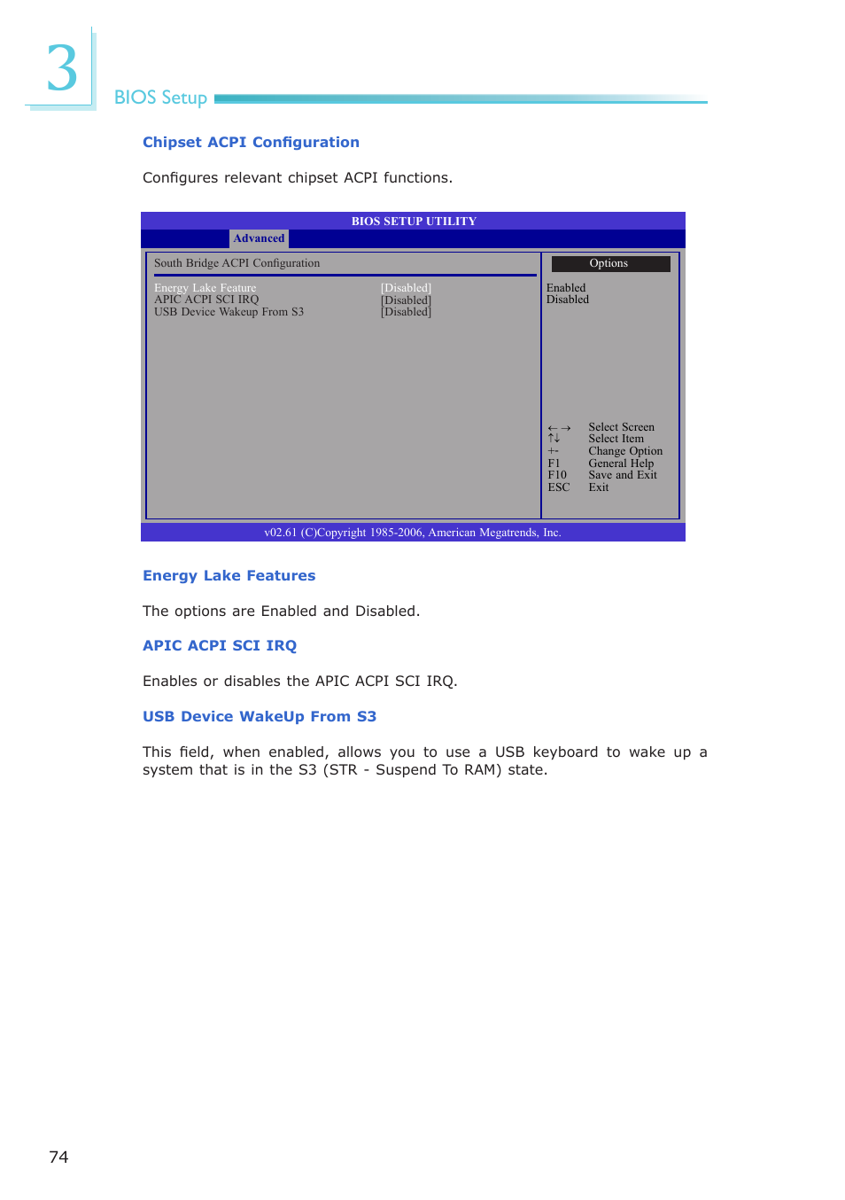 Bios setup | DFI CA331-NR User Manual | Page 74 / 131