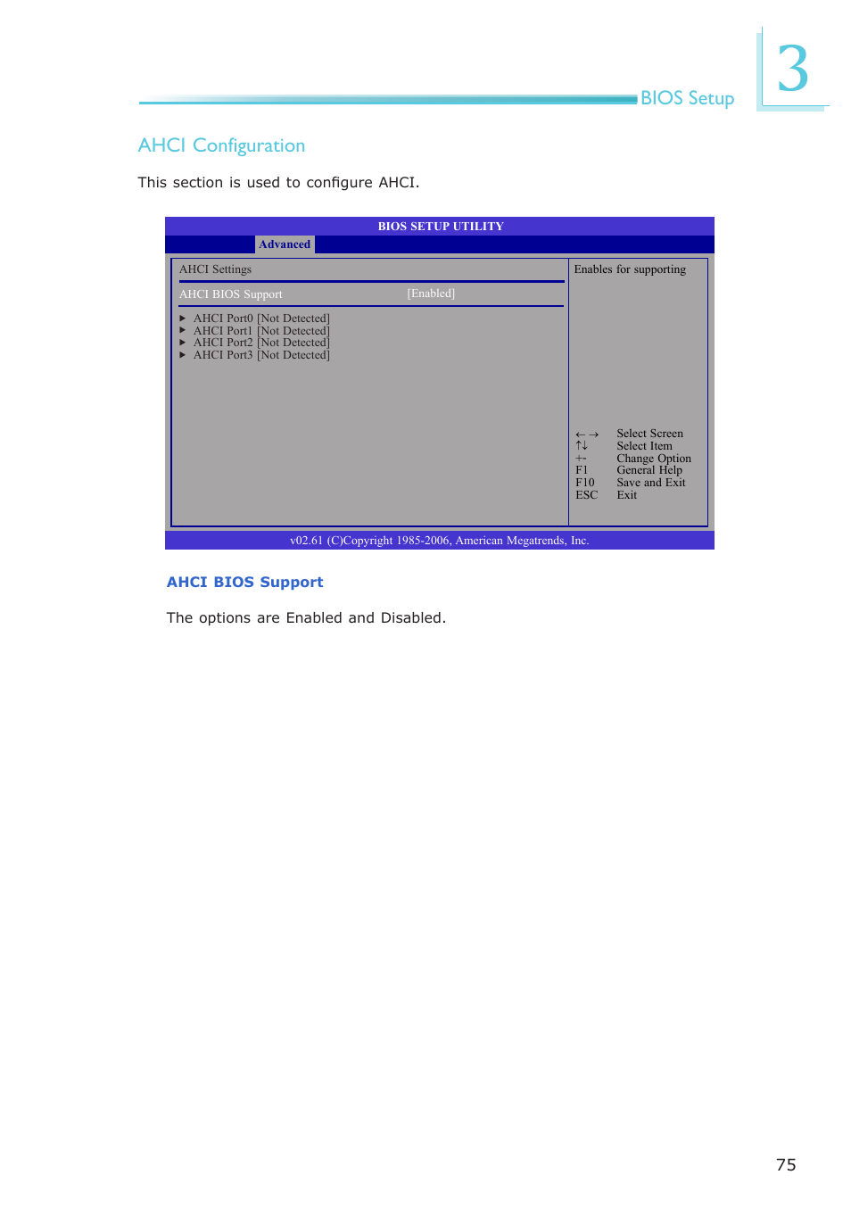 Bios setup ahci configuration | DFI CA331-NR User Manual | Page 75 / 131
