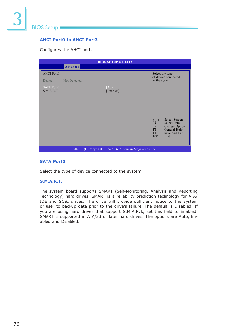 Bios setup | DFI CA331-NR User Manual | Page 76 / 131
