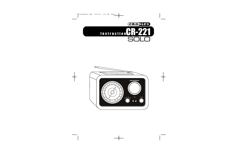 Crosley Radio Crosley CR221 Solo User Manual | 7 pages