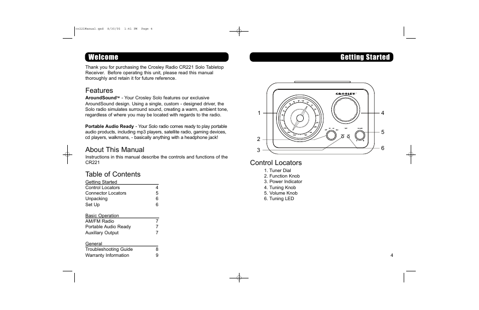 Crosley Radio Crosley CR221 Solo User Manual | Page 3 / 7