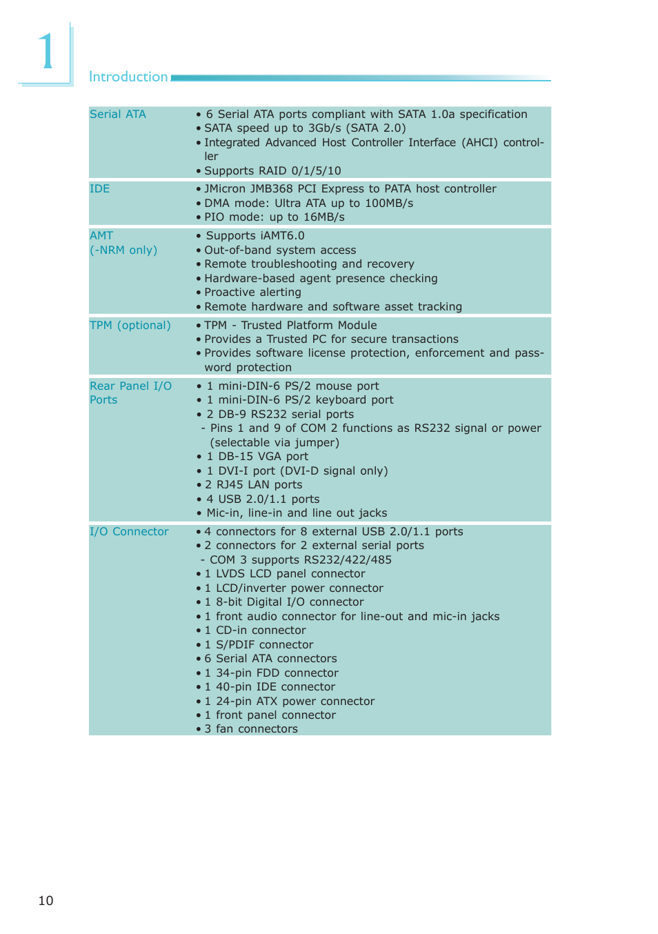 DFI CP337-NRM User Manual | Page 10 / 174