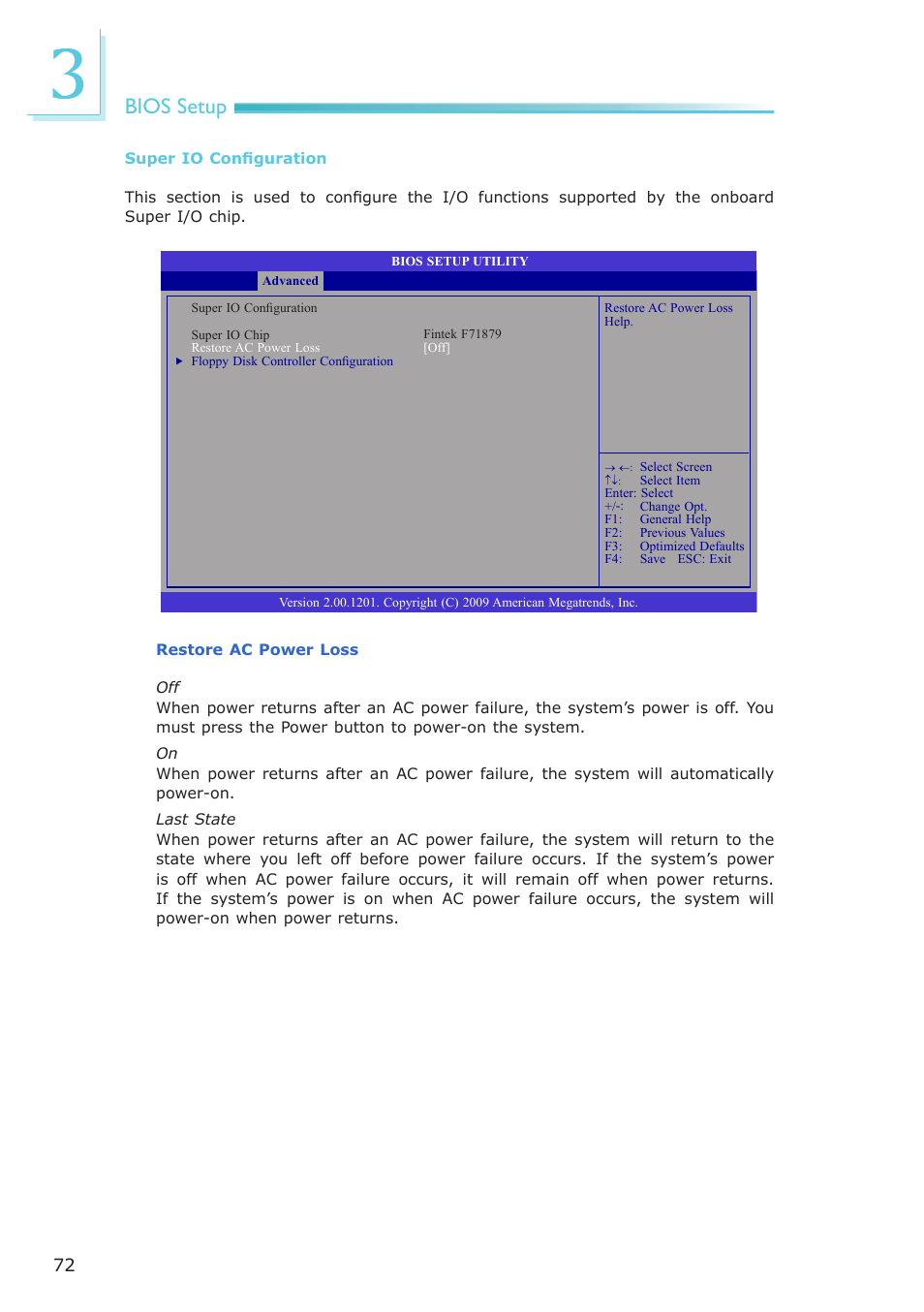 Bios setup | DFI CP337-NRM User Manual | Page 72 / 174