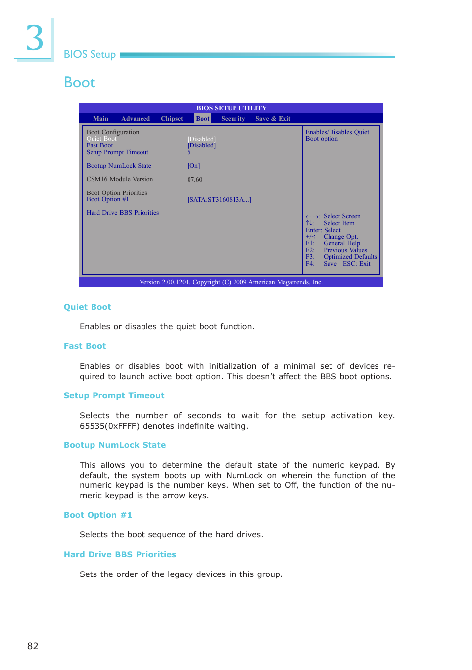Boot, Bios setup | DFI CP337-NRM User Manual | Page 82 / 174