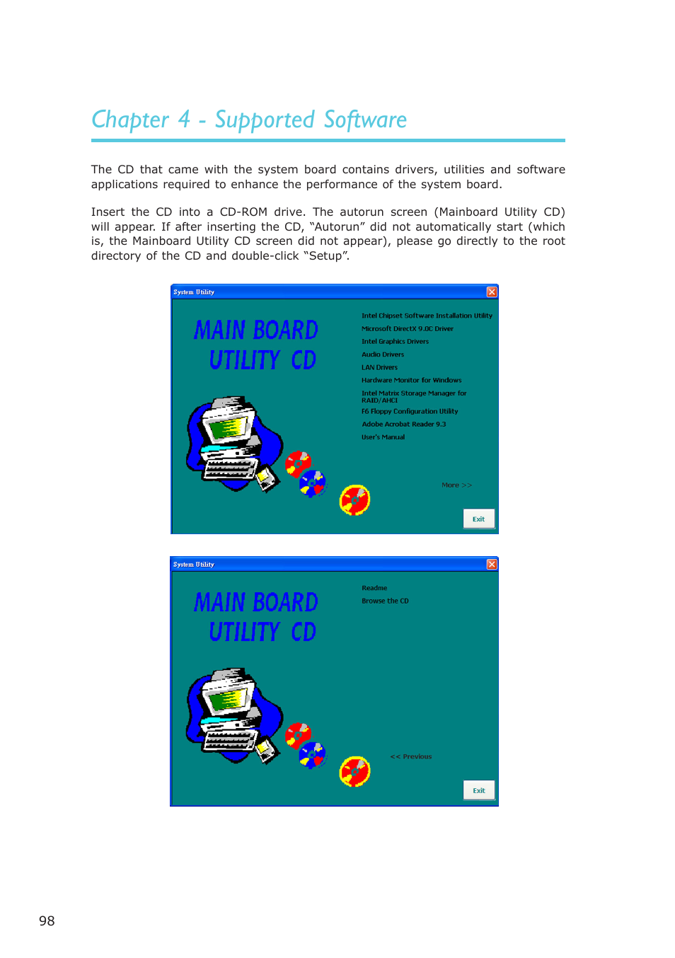 Chapter 4 - supported software | DFI EL330-DR User Manual | Page 98 / 142