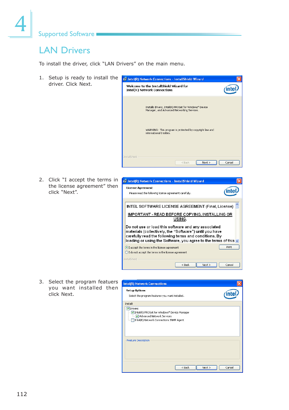Lan drivers | DFI EL331-RM User Manual | Page 112 / 192
