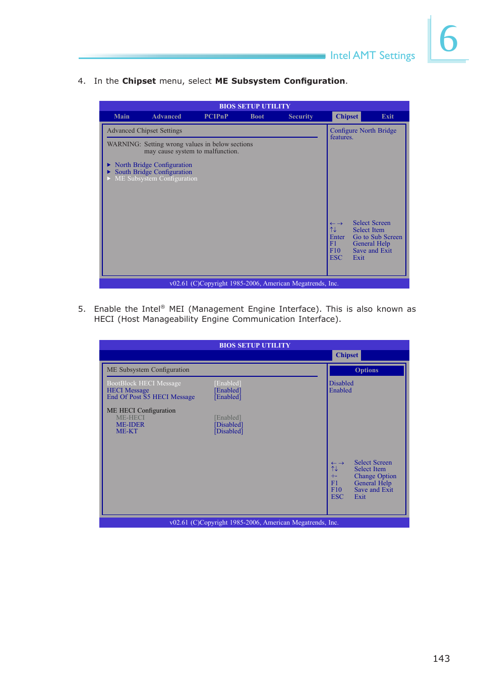 Intel amt settings | DFI EL331-RM User Manual | Page 143 / 192