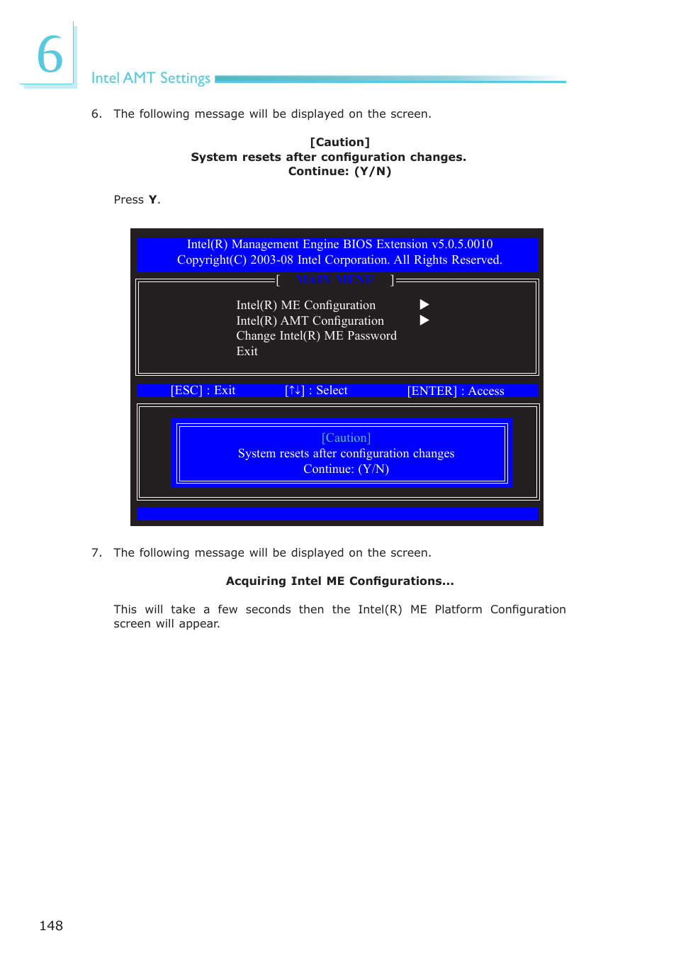 Intel amt settings | DFI EL331-RM User Manual | Page 148 / 192