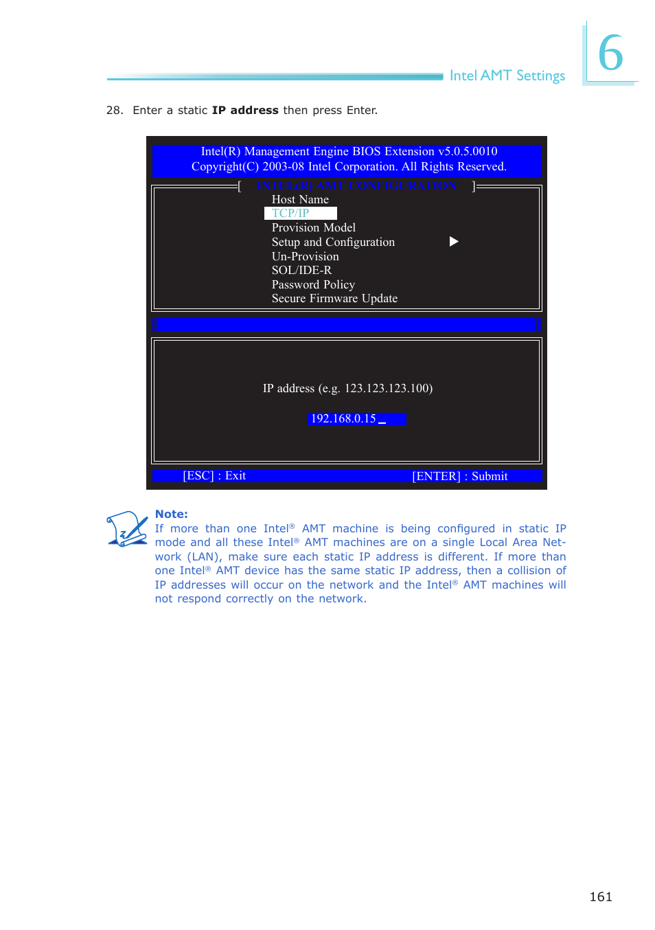 Intel amt settings | DFI EL331-RM User Manual | Page 161 / 192