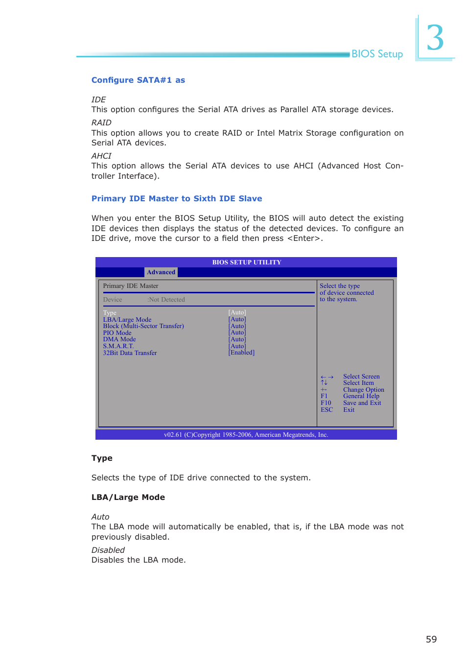 Bios setup | DFI EL331-RM User Manual | Page 59 / 192