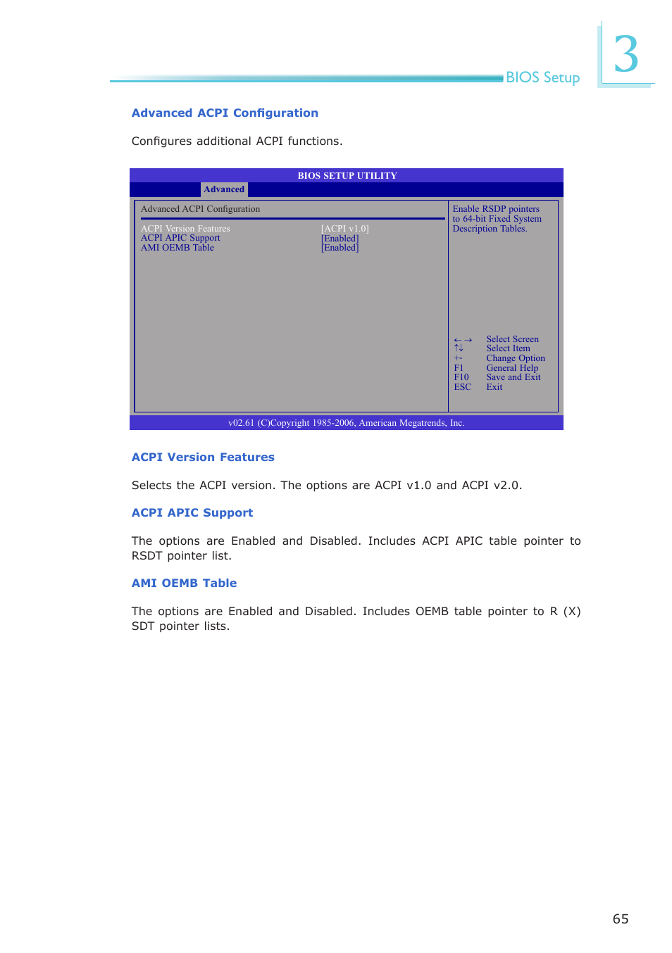 Bios setup | DFI EL331-RM User Manual | Page 65 / 192