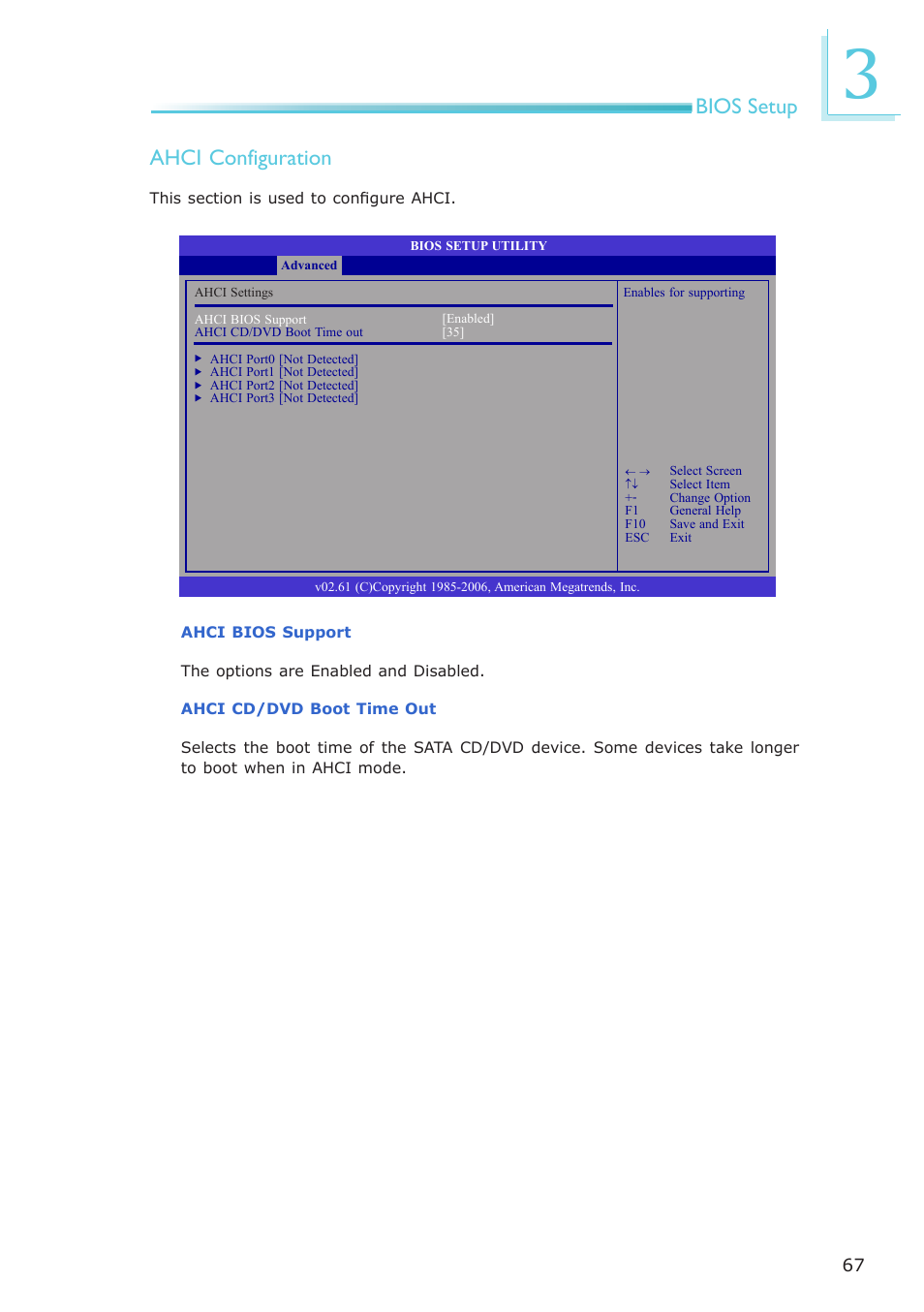Bios setup ahci configuration | DFI EL331-RM User Manual | Page 67 / 192