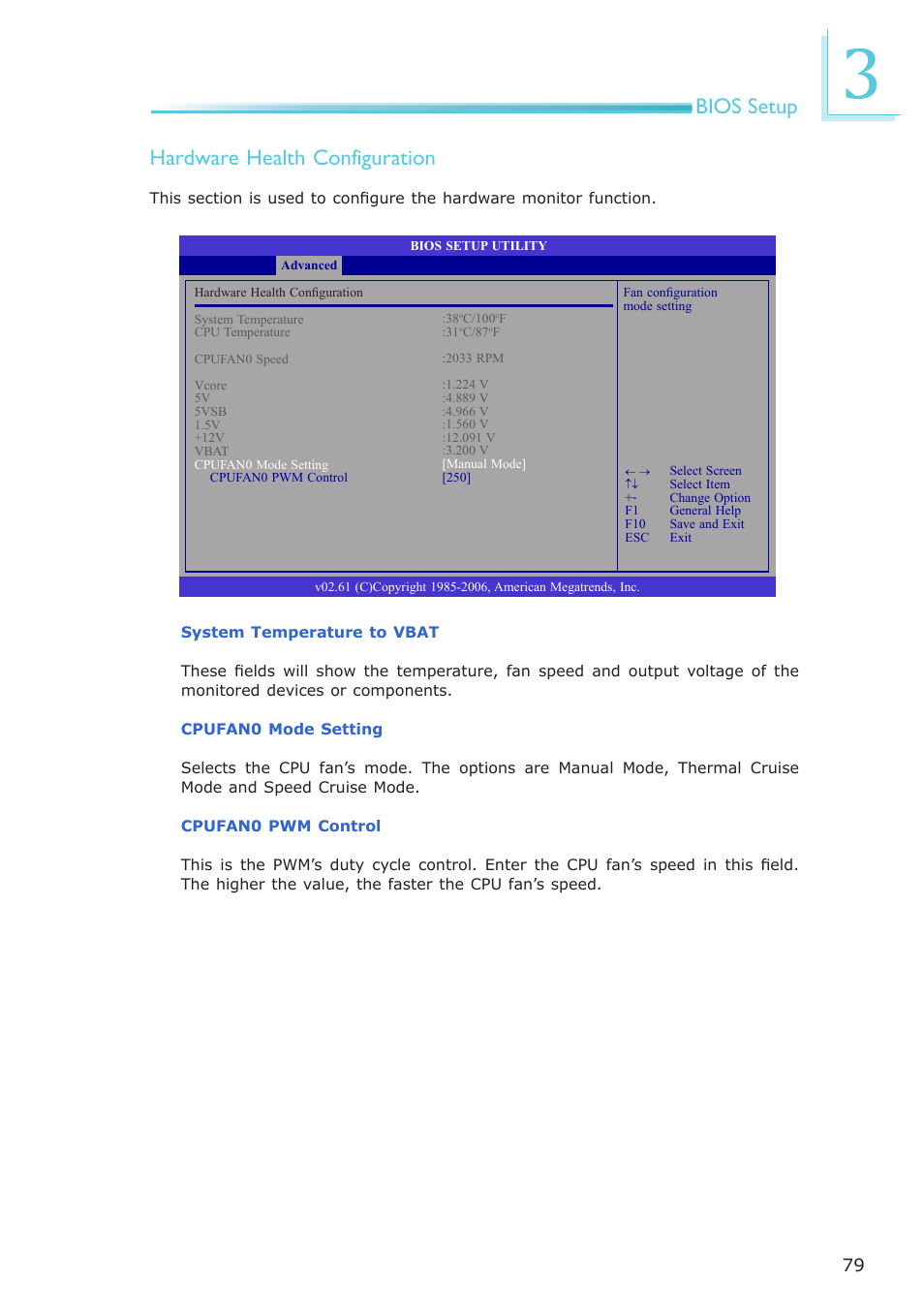 Bios setup hardware health configuration | DFI EL331-RM User Manual | Page 79 / 192