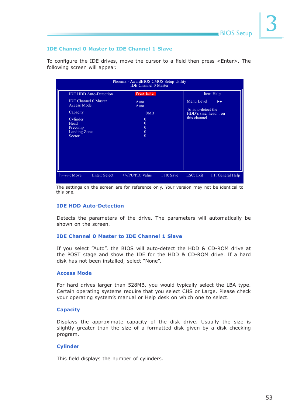 Bios setup | DFI EL339-B User Manual | Page 53 / 109