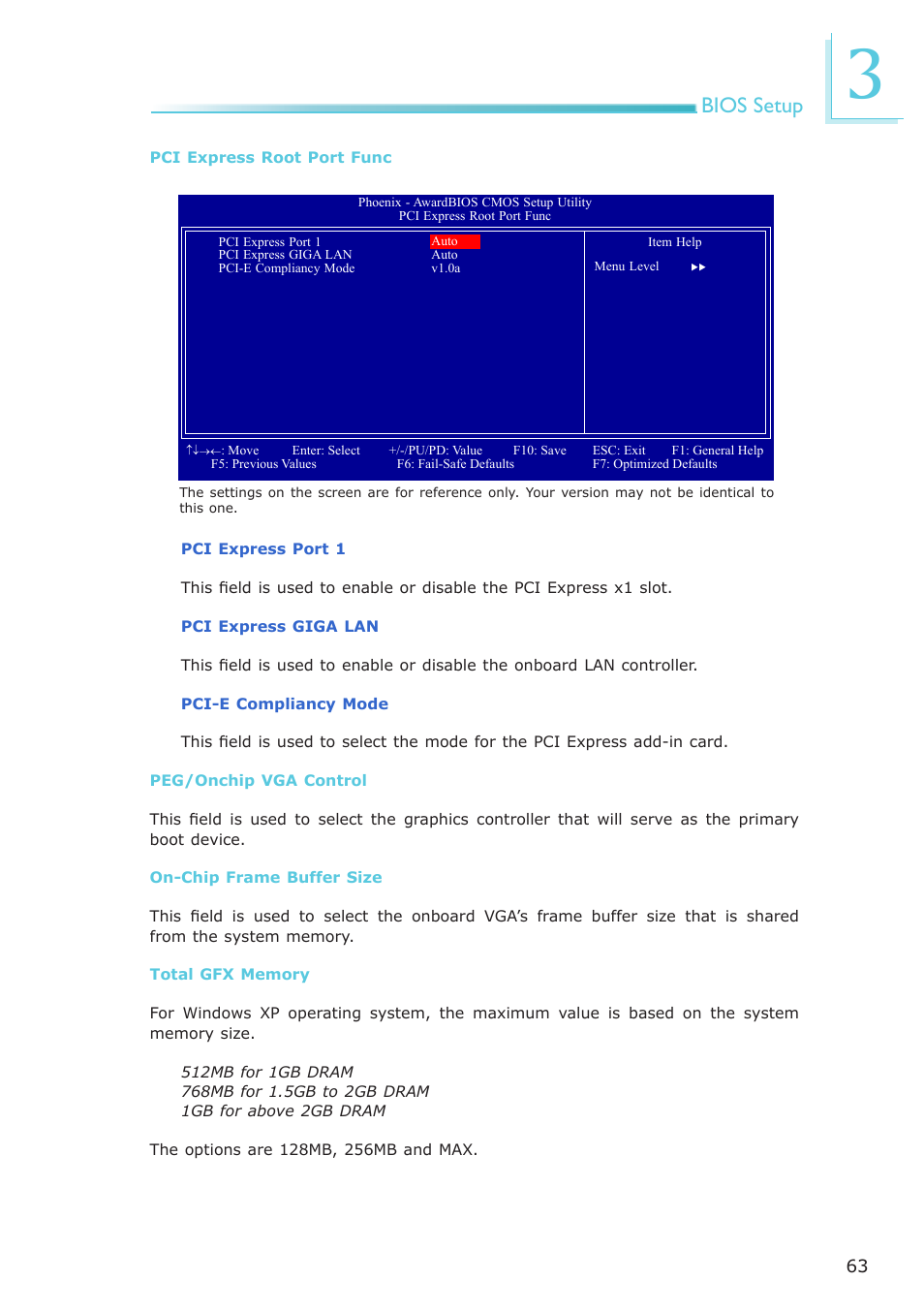 Bios setup | DFI EL339-B User Manual | Page 63 / 109