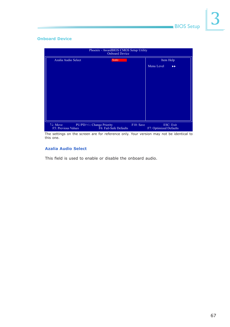 Bios setup | DFI EL339-B User Manual | Page 67 / 109