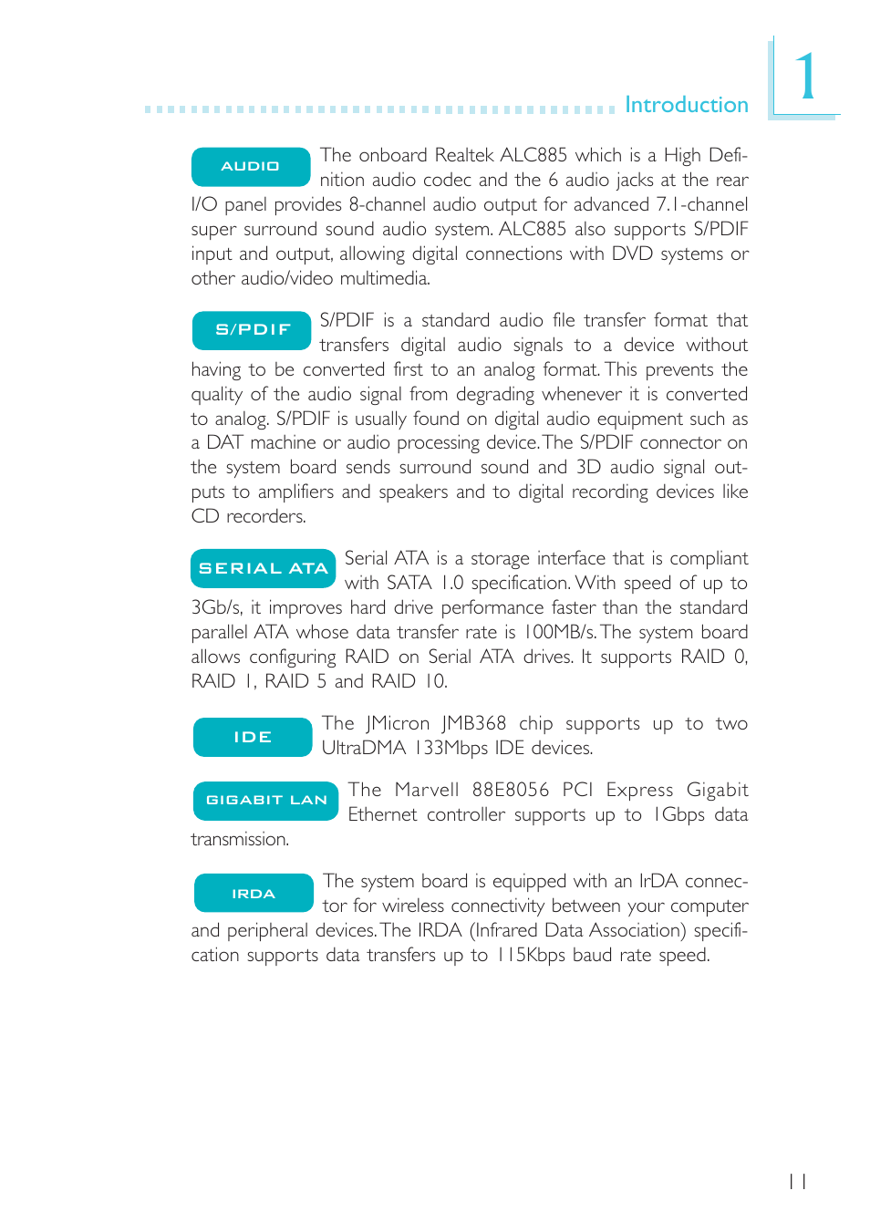 DFI G7B330-BR User Manual | Page 11 / 147