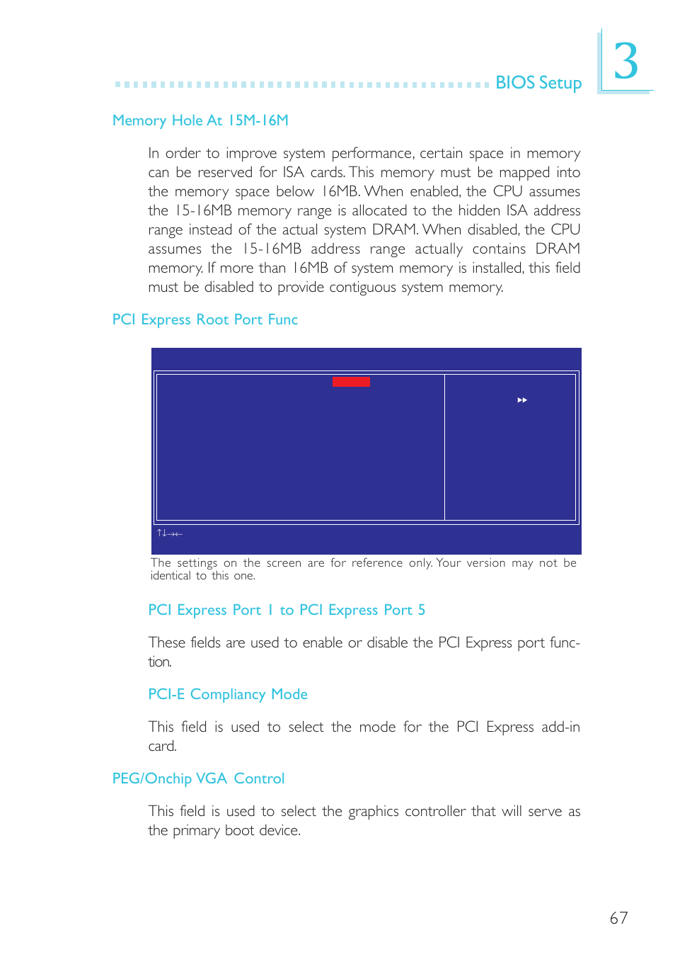 Bios setup | DFI G7B330-BR User Manual | Page 67 / 147