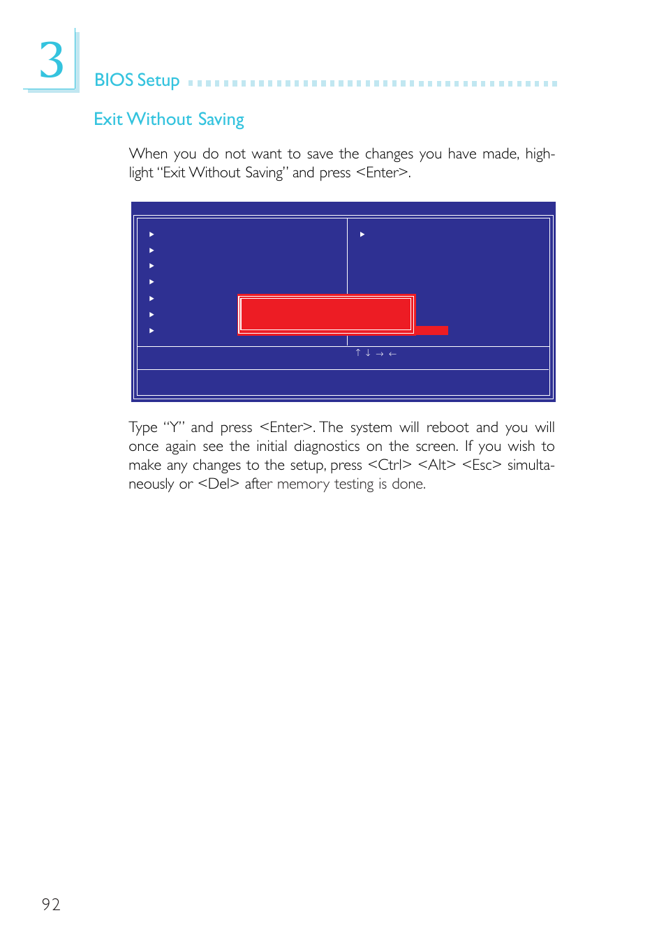 Bios setup exit without saving | DFI G7B330-BR User Manual | Page 92 / 147