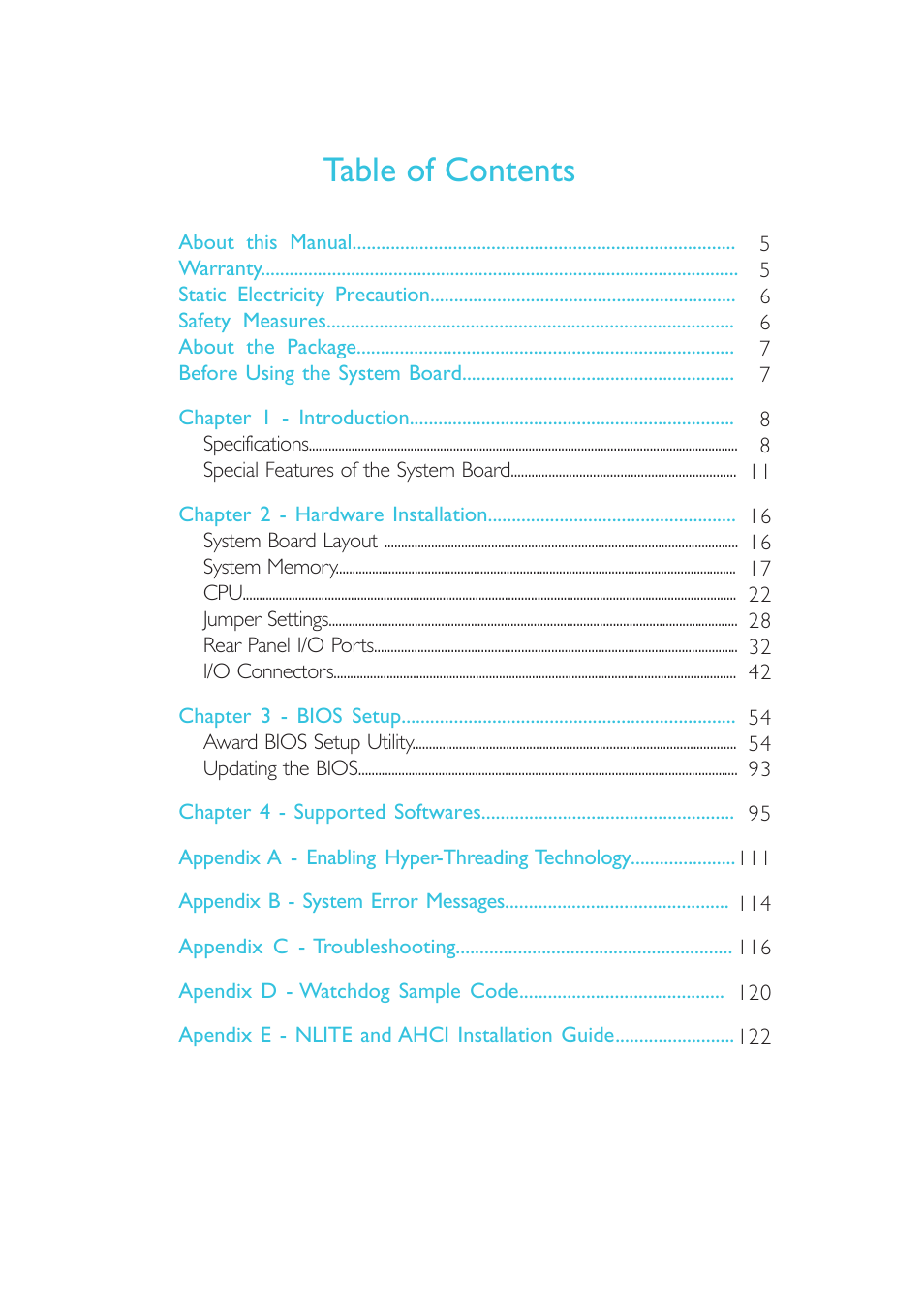 DFI G7L330-B User Manual | Page 4 / 133