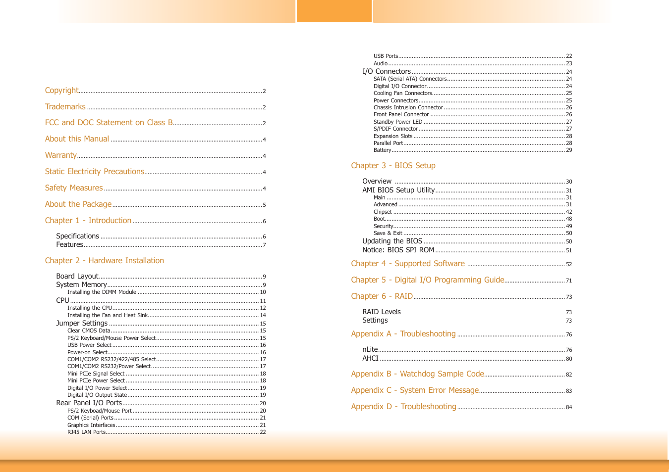 DFI HD330-Q87 User Manual | Page 3 / 85