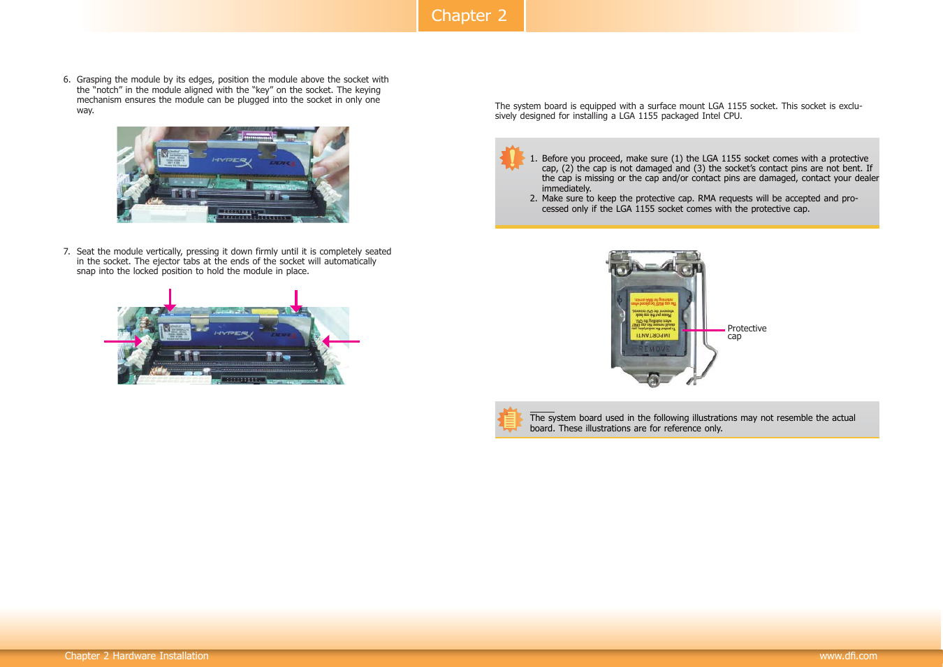 Chapter 2 cpu | DFI SB332-C User Manual | Page 11 / 68