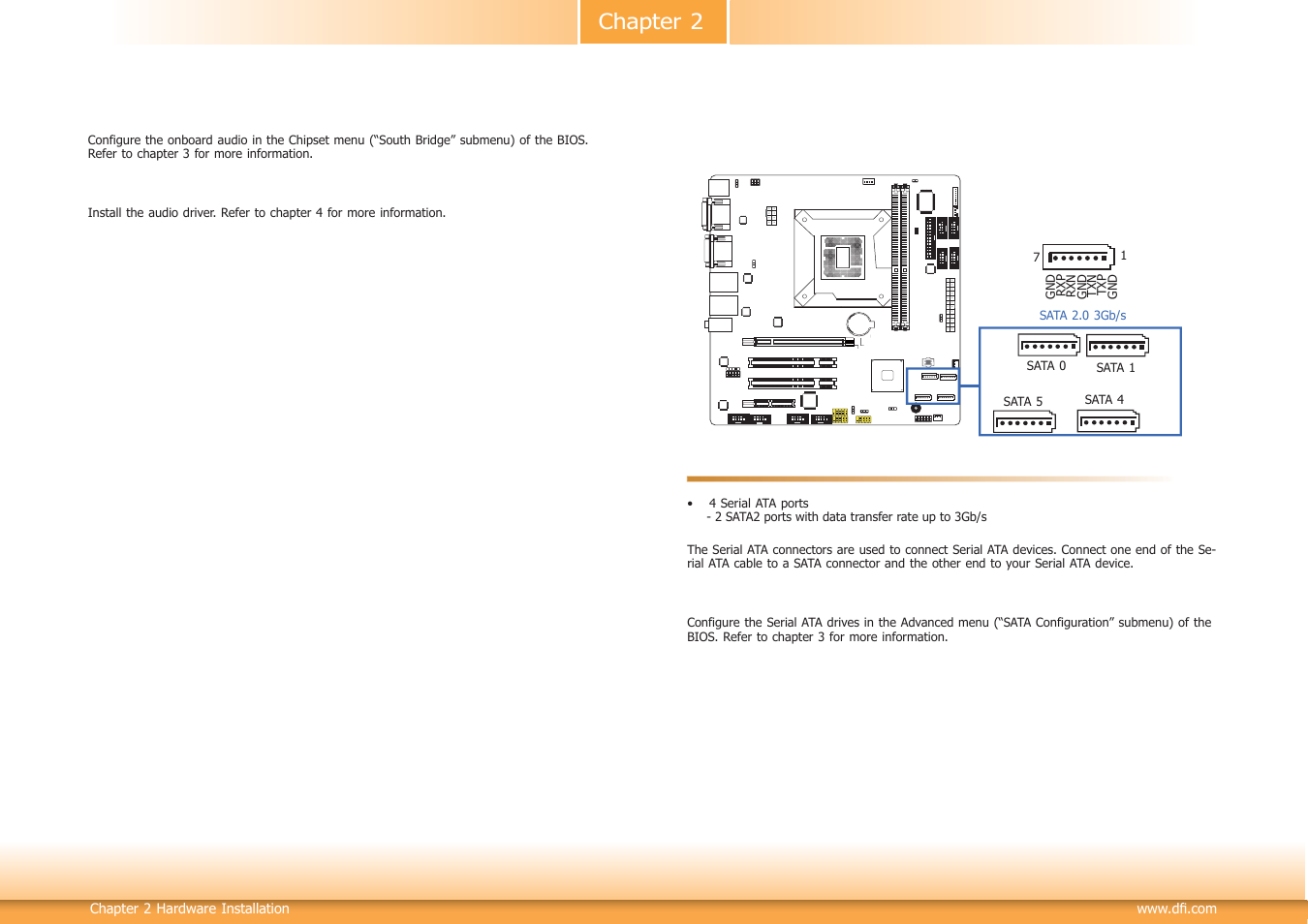 I/o connectors, Chapter 2 i/o connectors | DFI SB332-C User Manual | Page 22 / 68