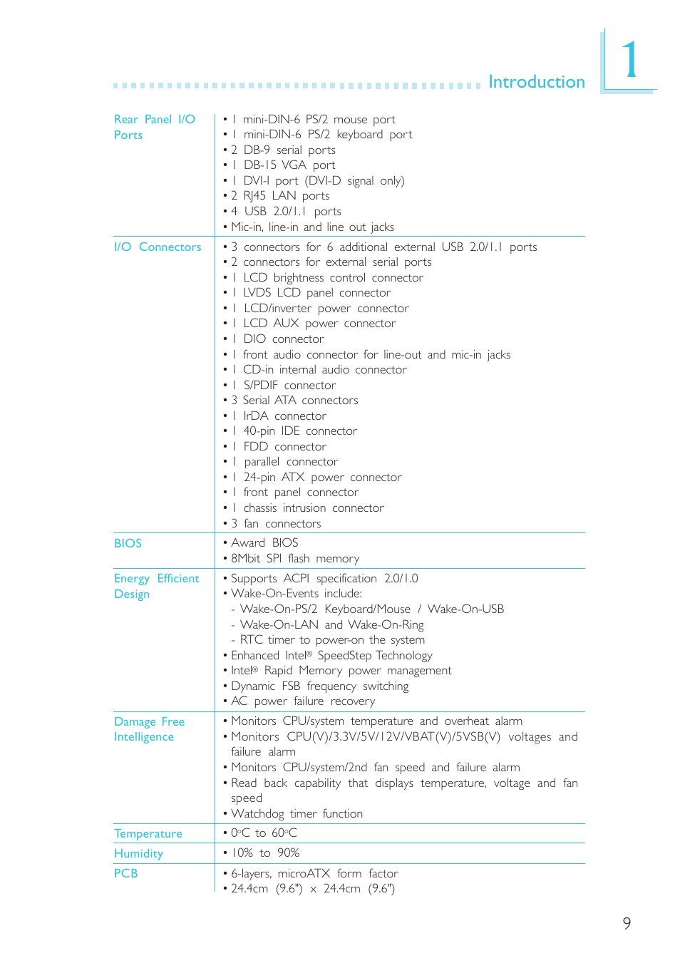 Introduction | DFI SR330-N User Manual | Page 9 / 155