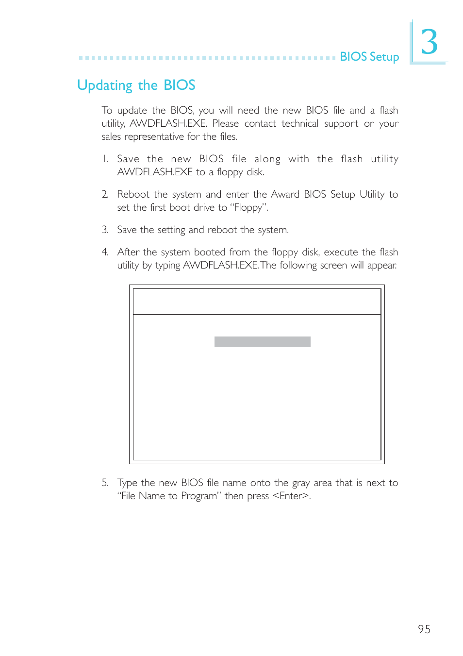 Updating the bios | DFI SR330-N User Manual | Page 95 / 155