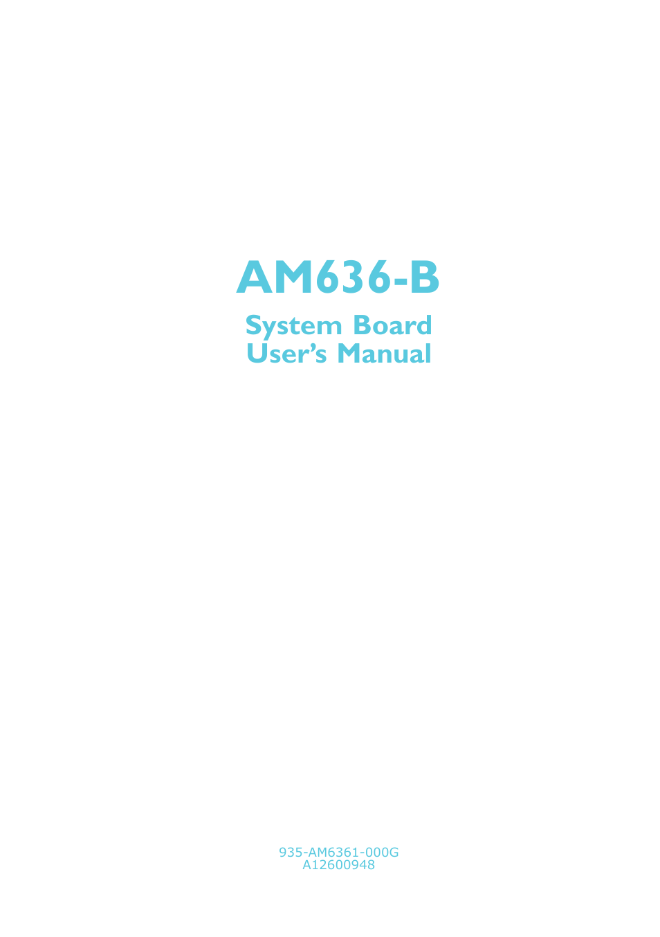 DFI AM636-B User Manual | 133 pages