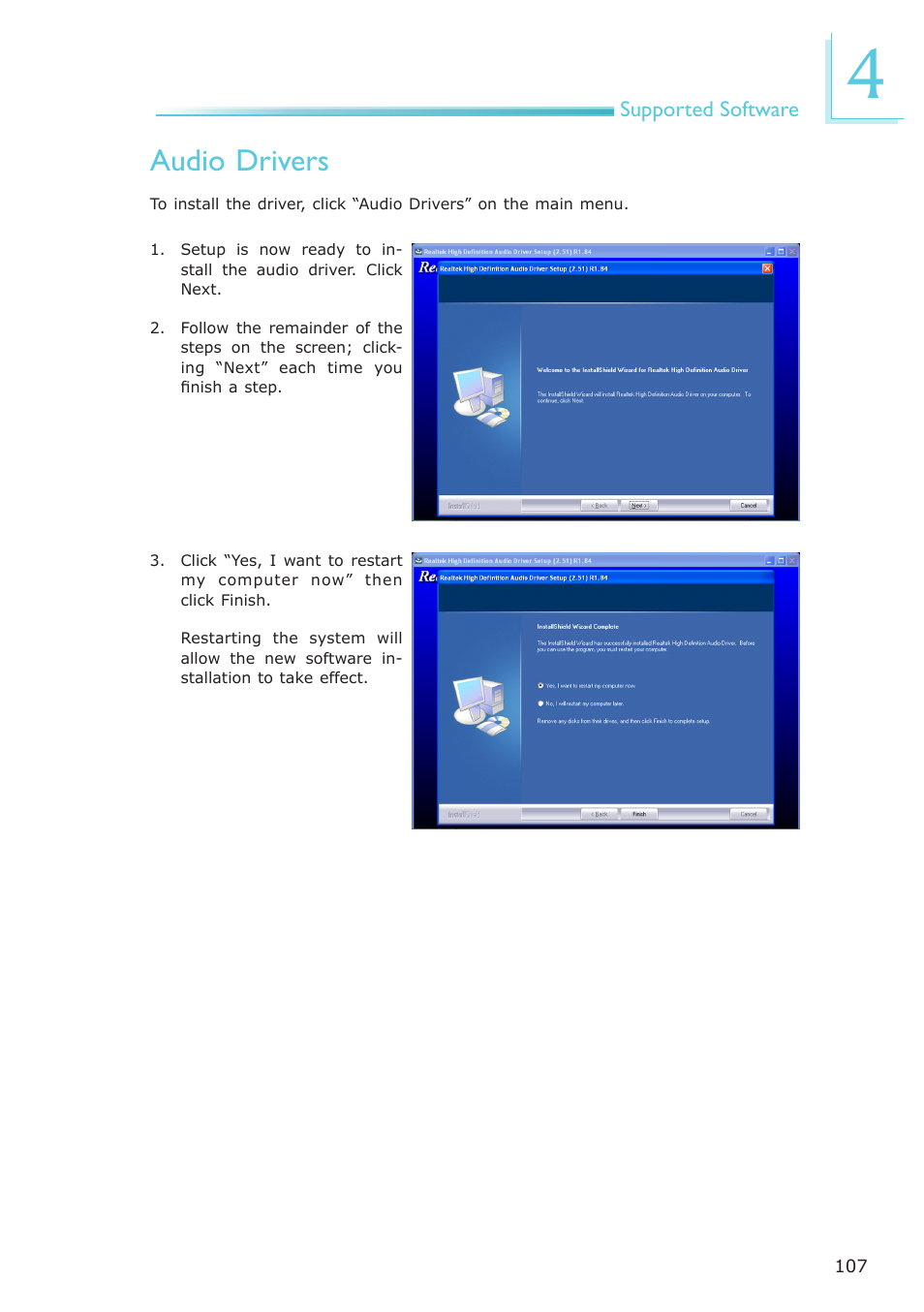 Audio drivers | DFI AM636-B User Manual | Page 107 / 133