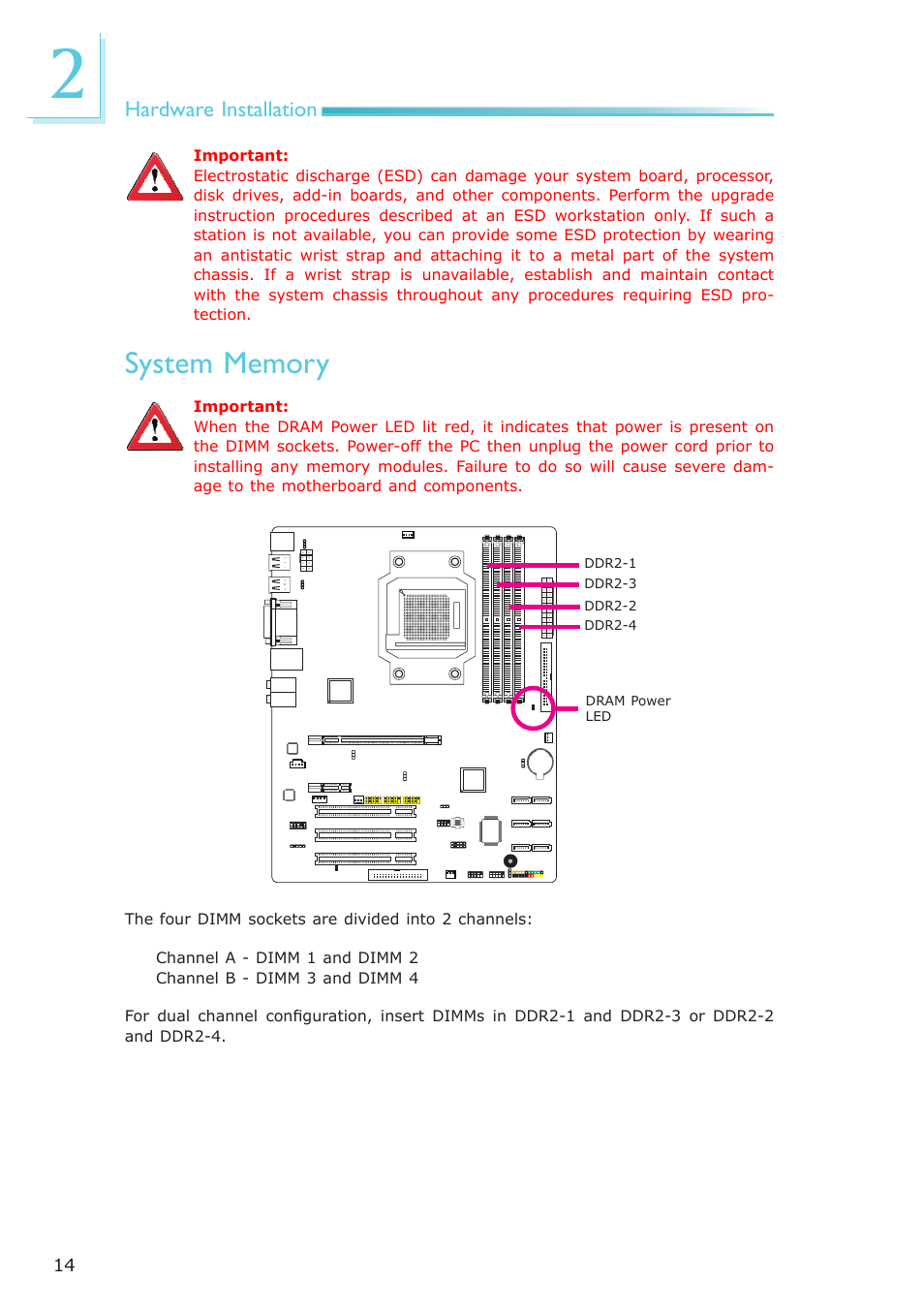 System memory | DFI AM636-B User Manual | Page 14 / 133