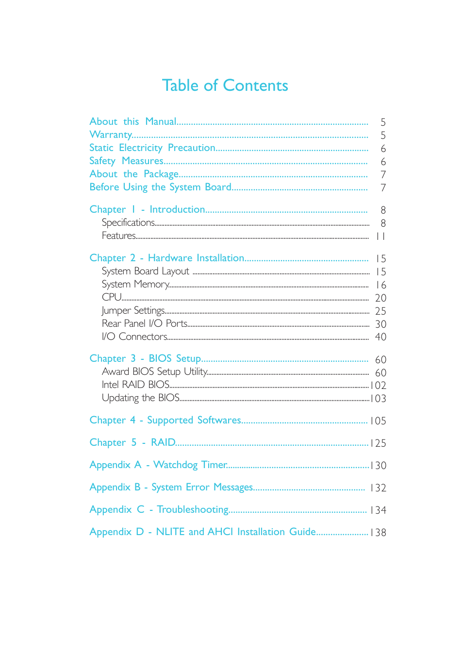 DFI BL600-D User Manual | Page 4 / 149