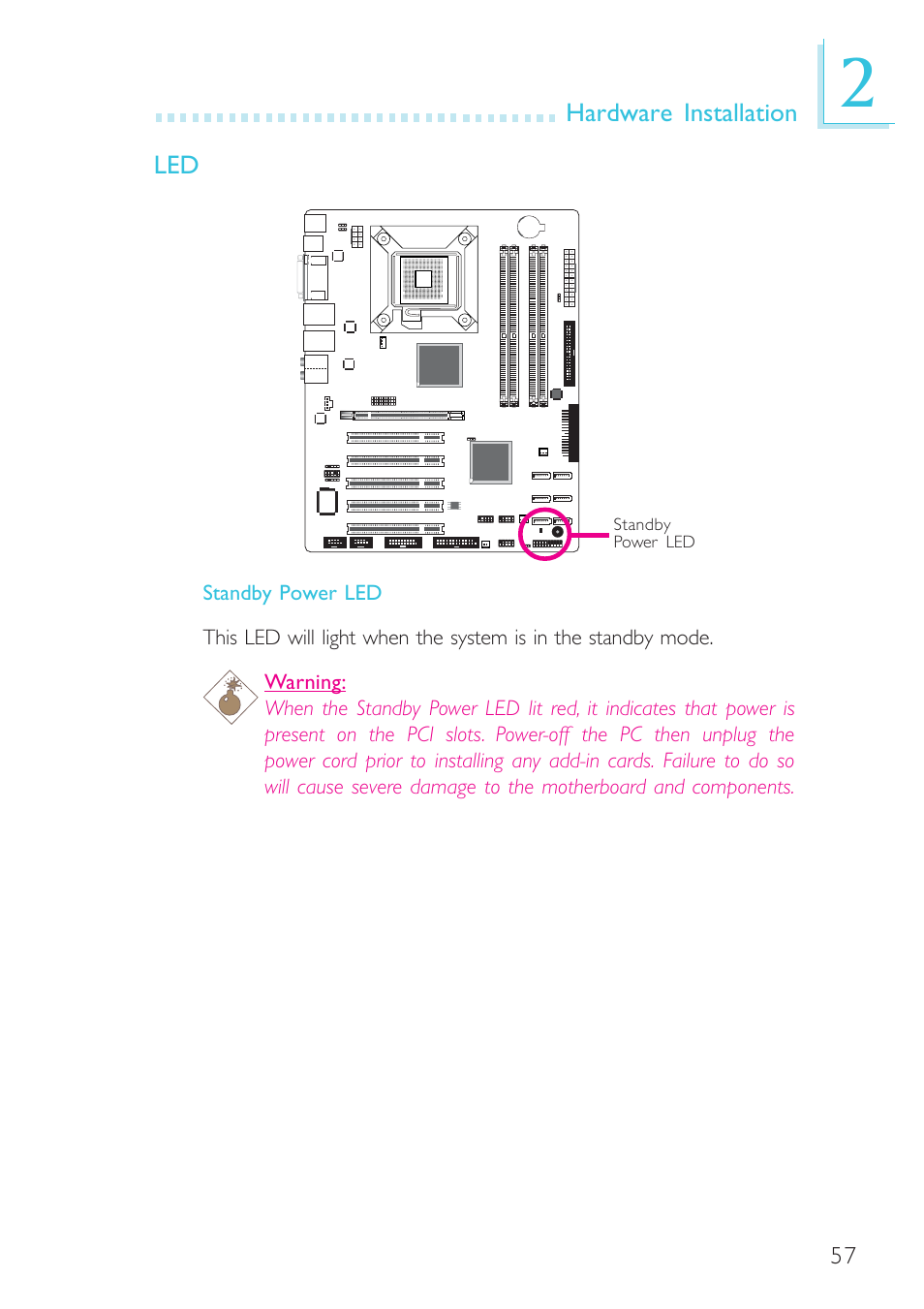 Hardware installation led | DFI BL600-D User Manual | Page 57 / 149