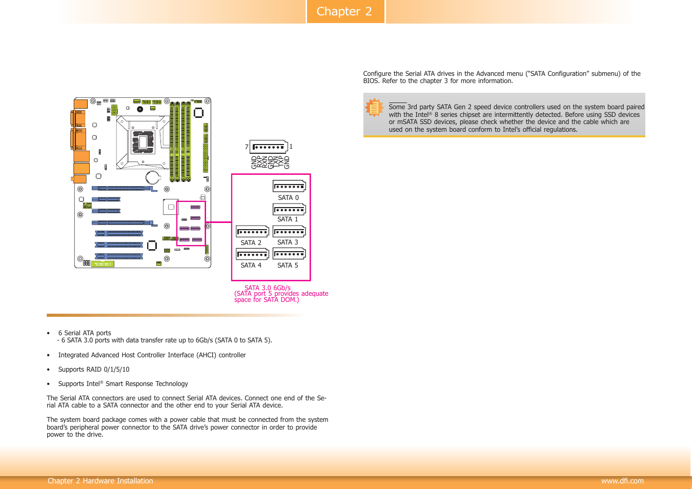 I/o connectors, Chapter 2 i/o connectors | DFI DL631-C226 User Manual | Page 24 / 101