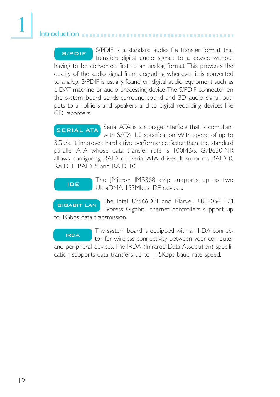 DFI G7B630-B User Manual | Page 12 / 154