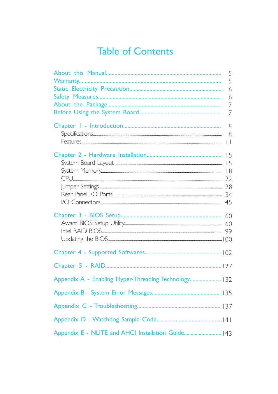 DFI G7B630-B User Manual | Page 4 / 154
