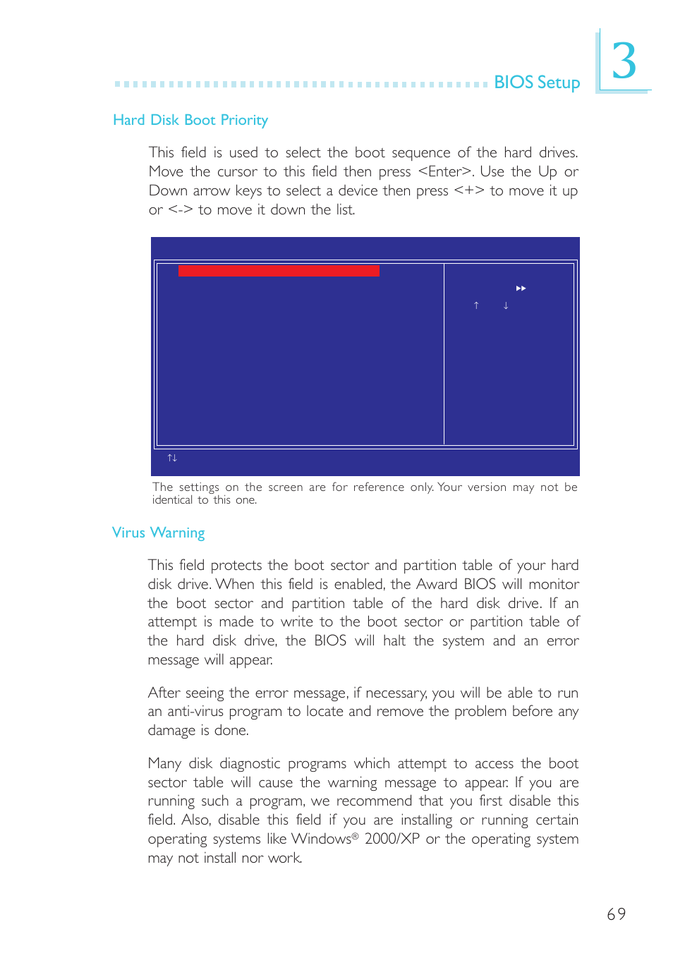 Bios setup | DFI G7B630-B User Manual | Page 69 / 154