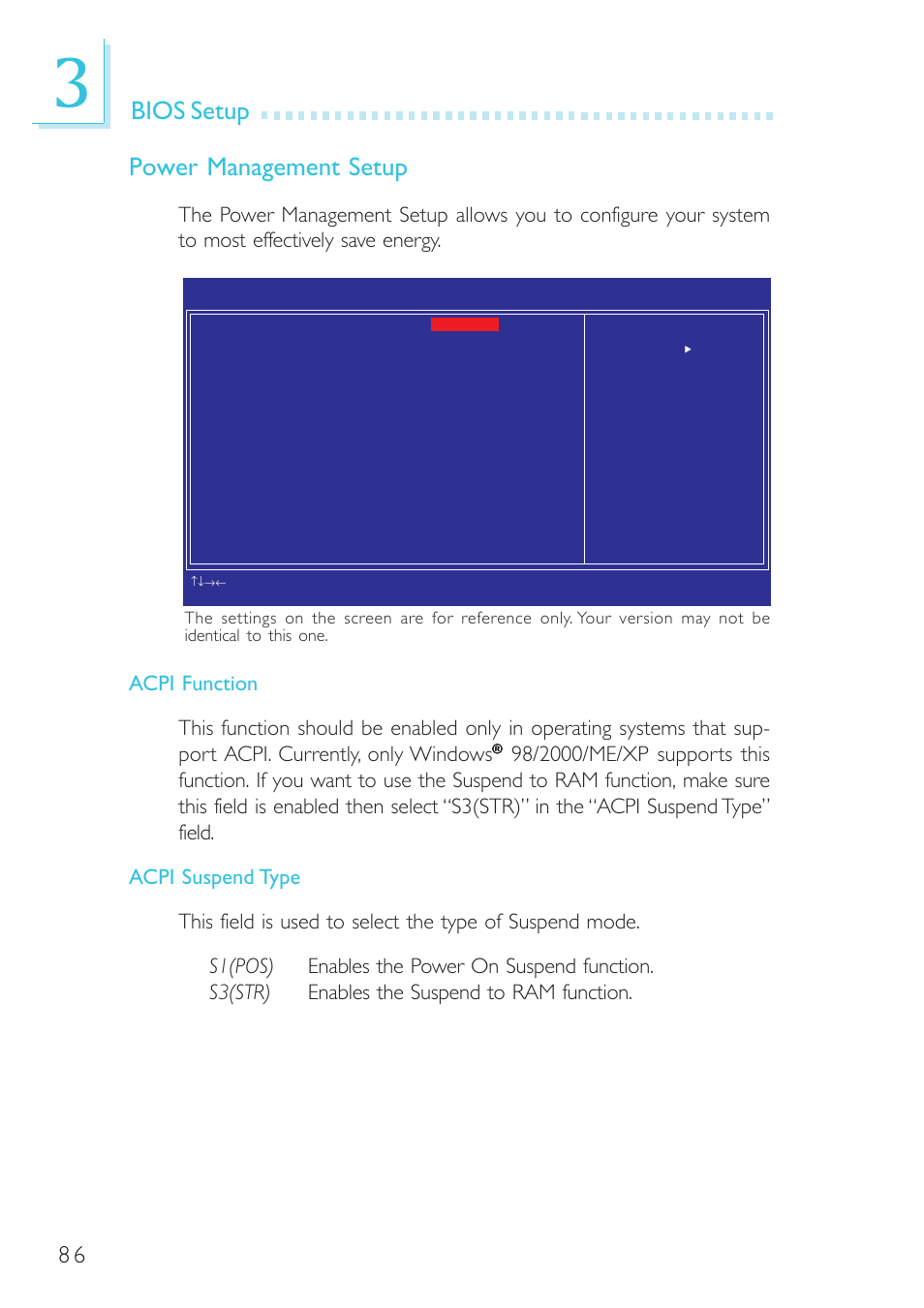 Bios setup power management setup | DFI G7B630-B User Manual | Page 86 / 154