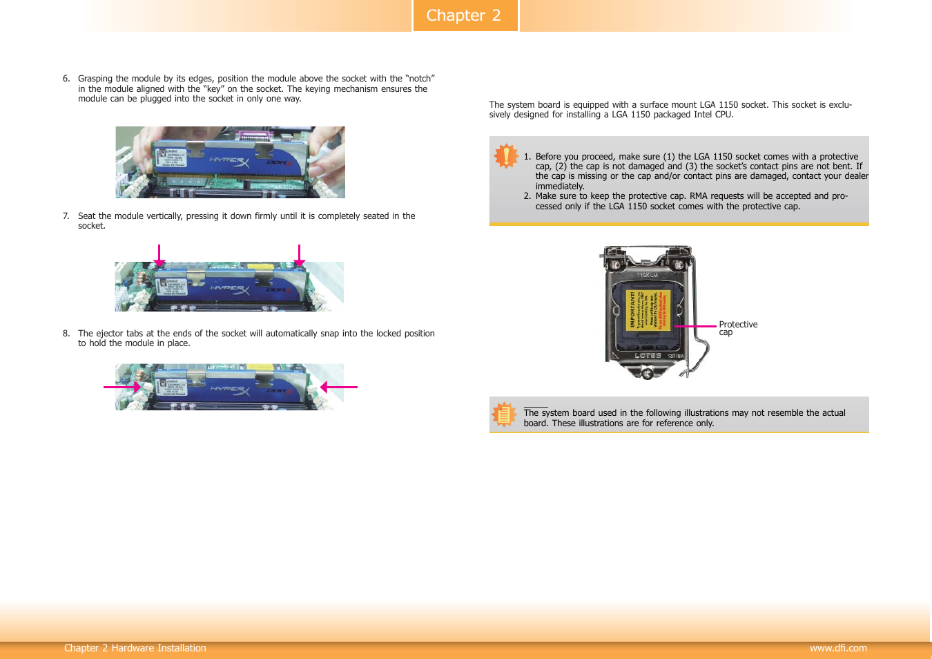 Chapter 2 cpu | DFI HD630-H81 User Manual | Page 11 / 83