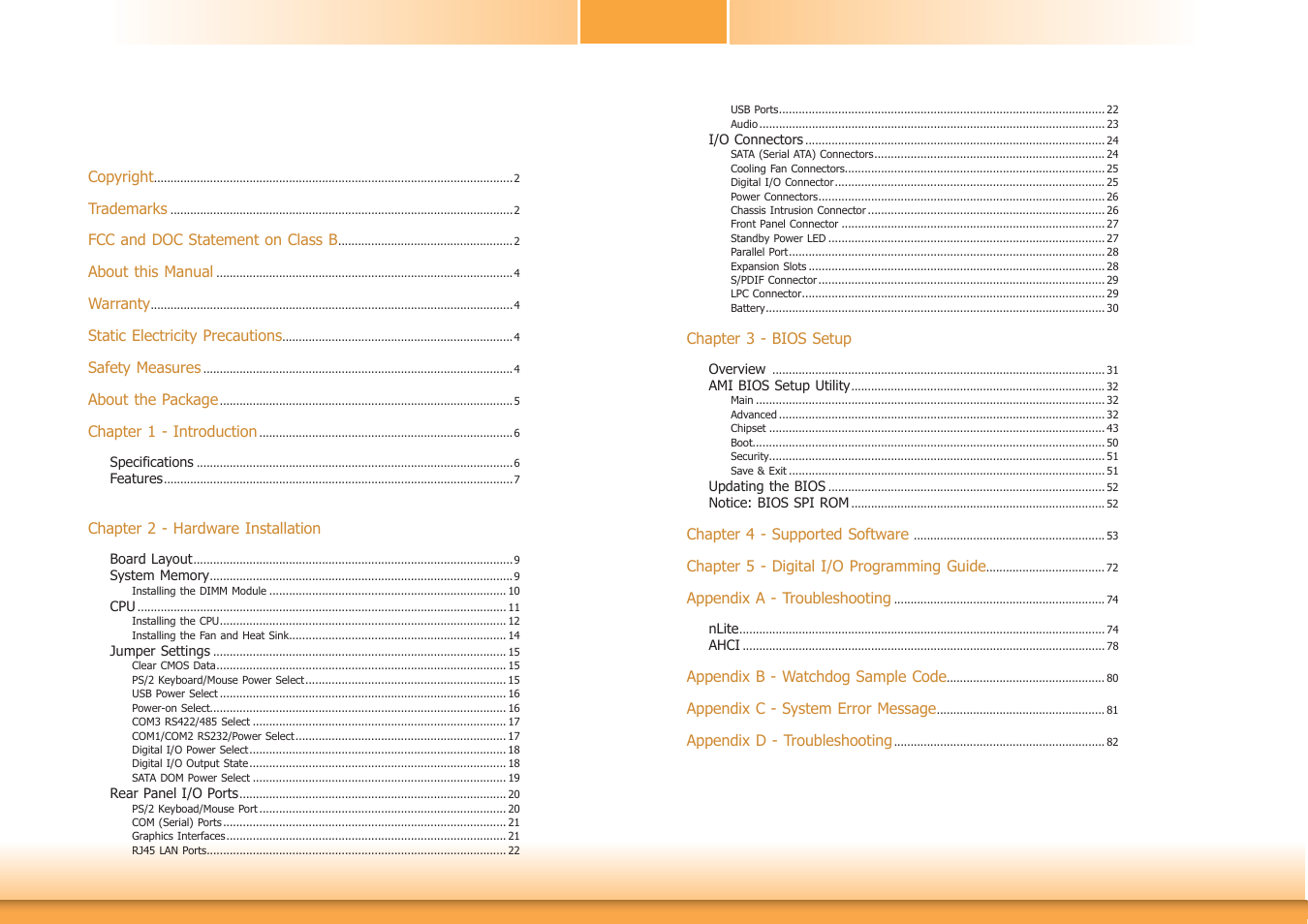 DFI HD632-H81 User Manual | Page 3 / 83