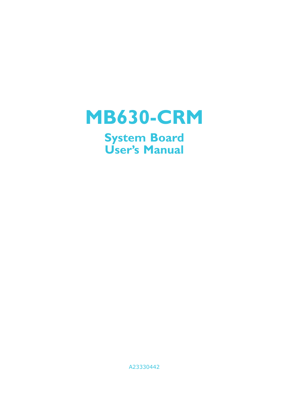 DFI MB630-CRM User Manual | 171 pages