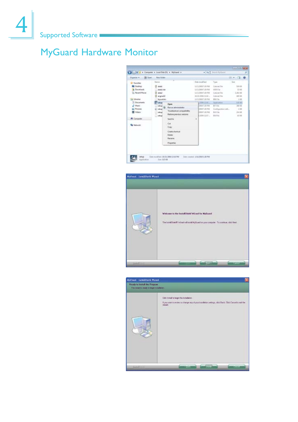 Myguard hardware monitor | DFI MB630-CRM User Manual | Page 110 / 171