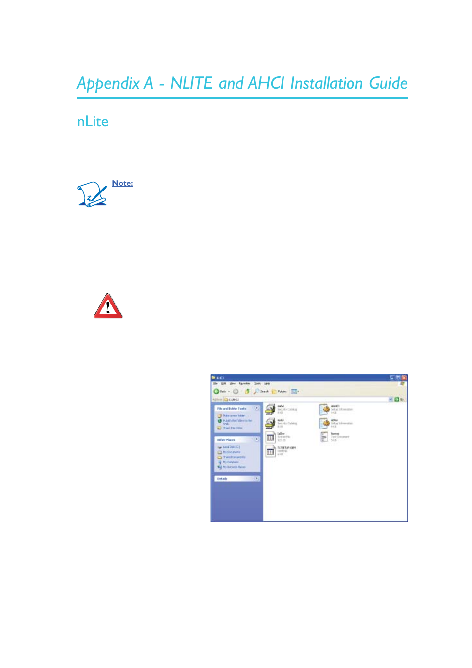 Appendix a - nlite and ahci installation guide, Nlite | DFI MB630-CRM User Manual | Page 153 / 171