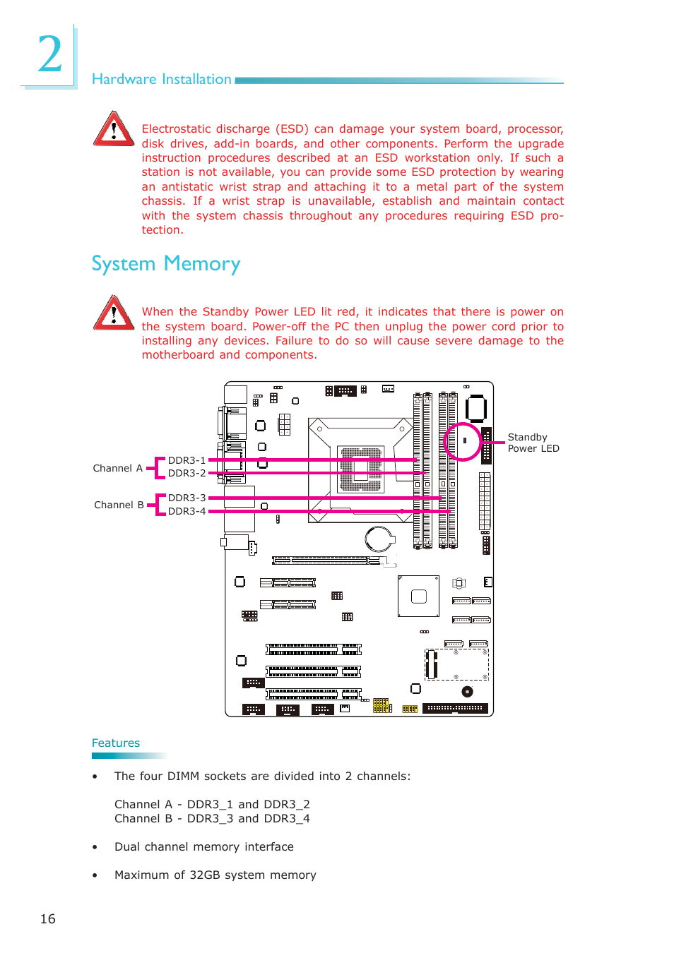 System memory, Hardware installation | DFI MB630-CRM User Manual | Page 16 / 171