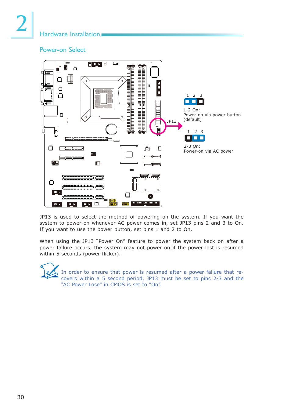 Hardware installation power-on select | DFI MB630-CRM User Manual | Page 30 / 171