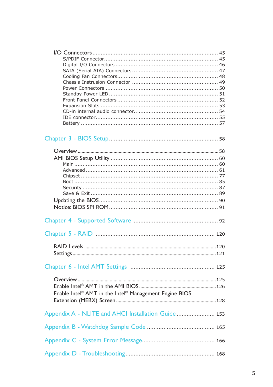 DFI MB630-CRM User Manual | Page 5 / 171