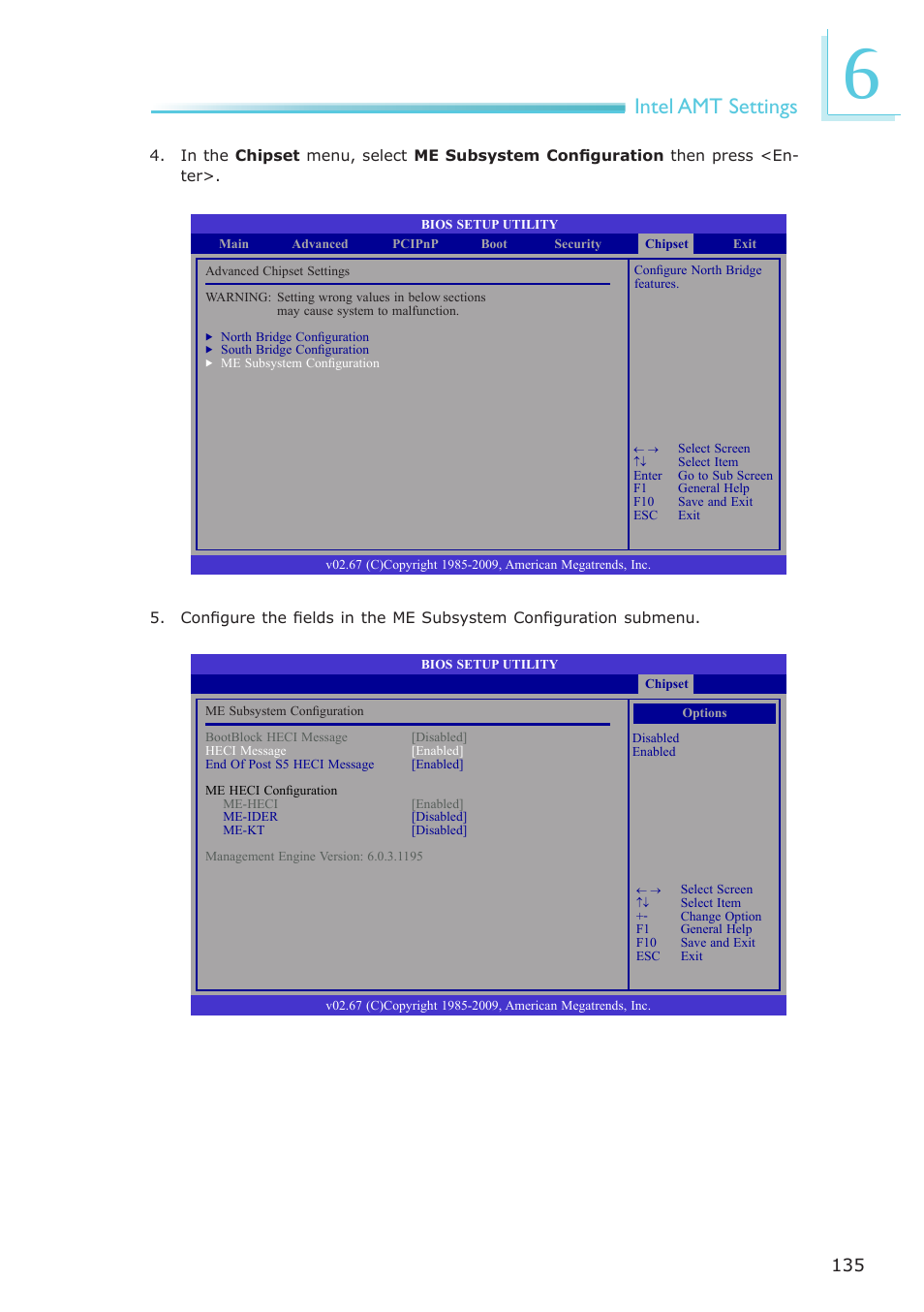 Intel amt settings | DFI PT631-IPM User Manual | Page 135 / 184