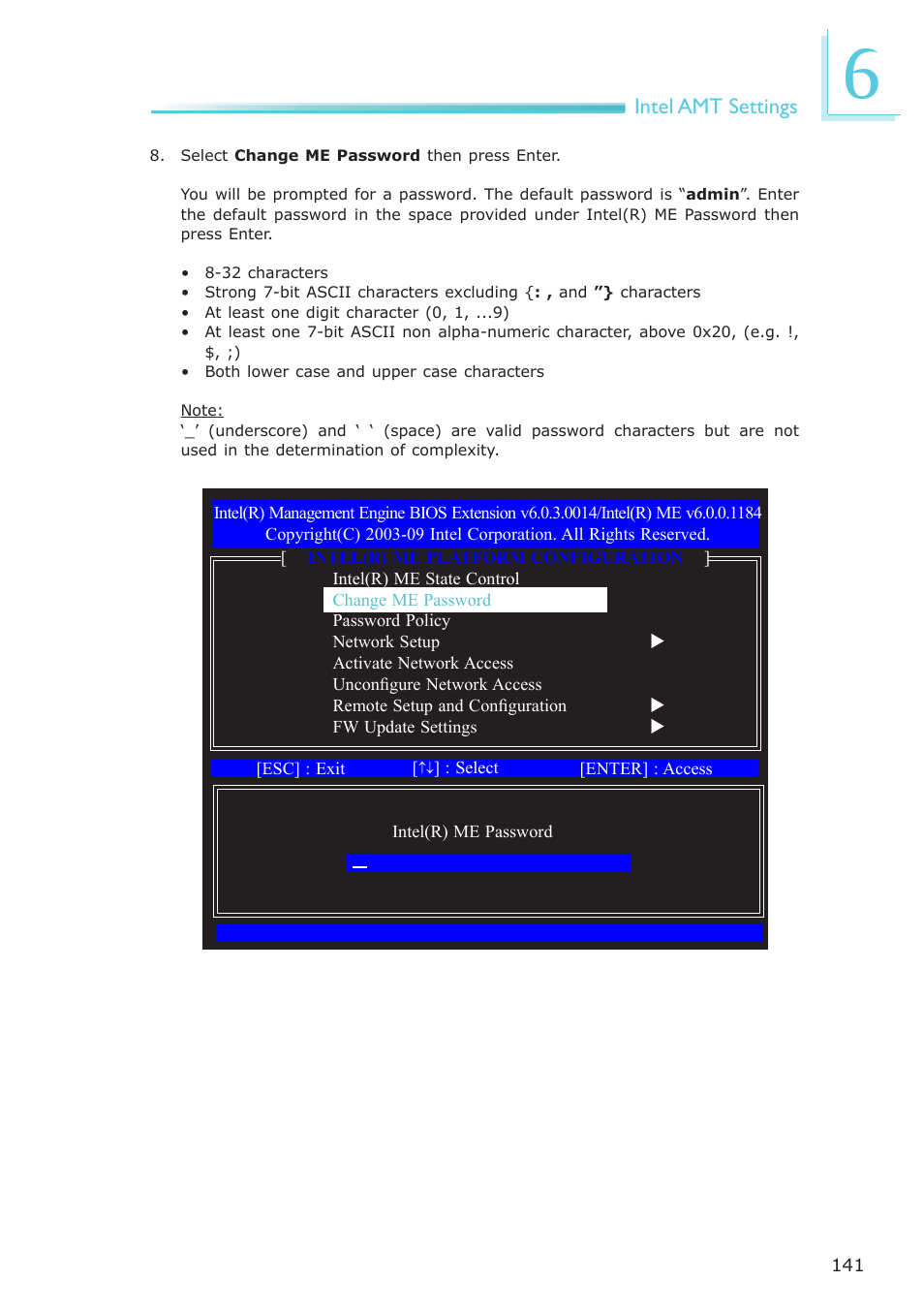 Intel amt settings | DFI PT631-IPM User Manual | Page 141 / 184